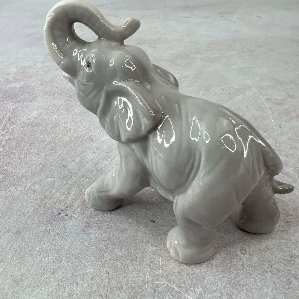 Vintage George Good‎ Miniature Porcelain Elephant Figurine